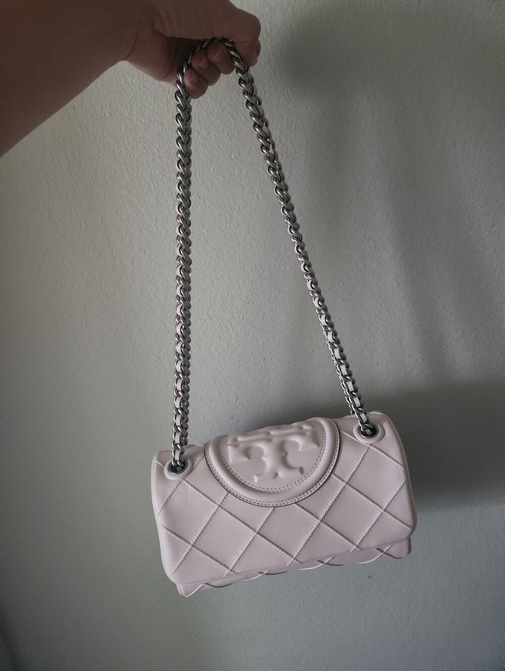 ✨️✨️Tory BURCH Pink Quilted Bag Chain Shoulder Or Crossbody